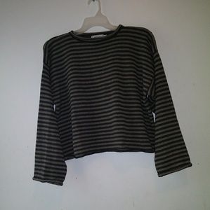 United knitwear sweater striped crop top size L